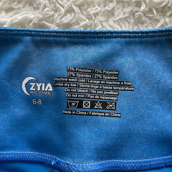 Zyia Blue Mermaid Light N Tight Pocket Capri Size 6-8 - Picture 8 of 11